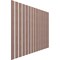 Ekena Millwork 48H x 3/8T Adjustable Wood Slat Wall Panel Kit w/ 3W Slats, Walnut contains 15 Slats SWW60X48X0375WA - alternate 2